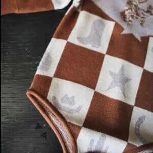 Wild Checkmate Sweater Onesie